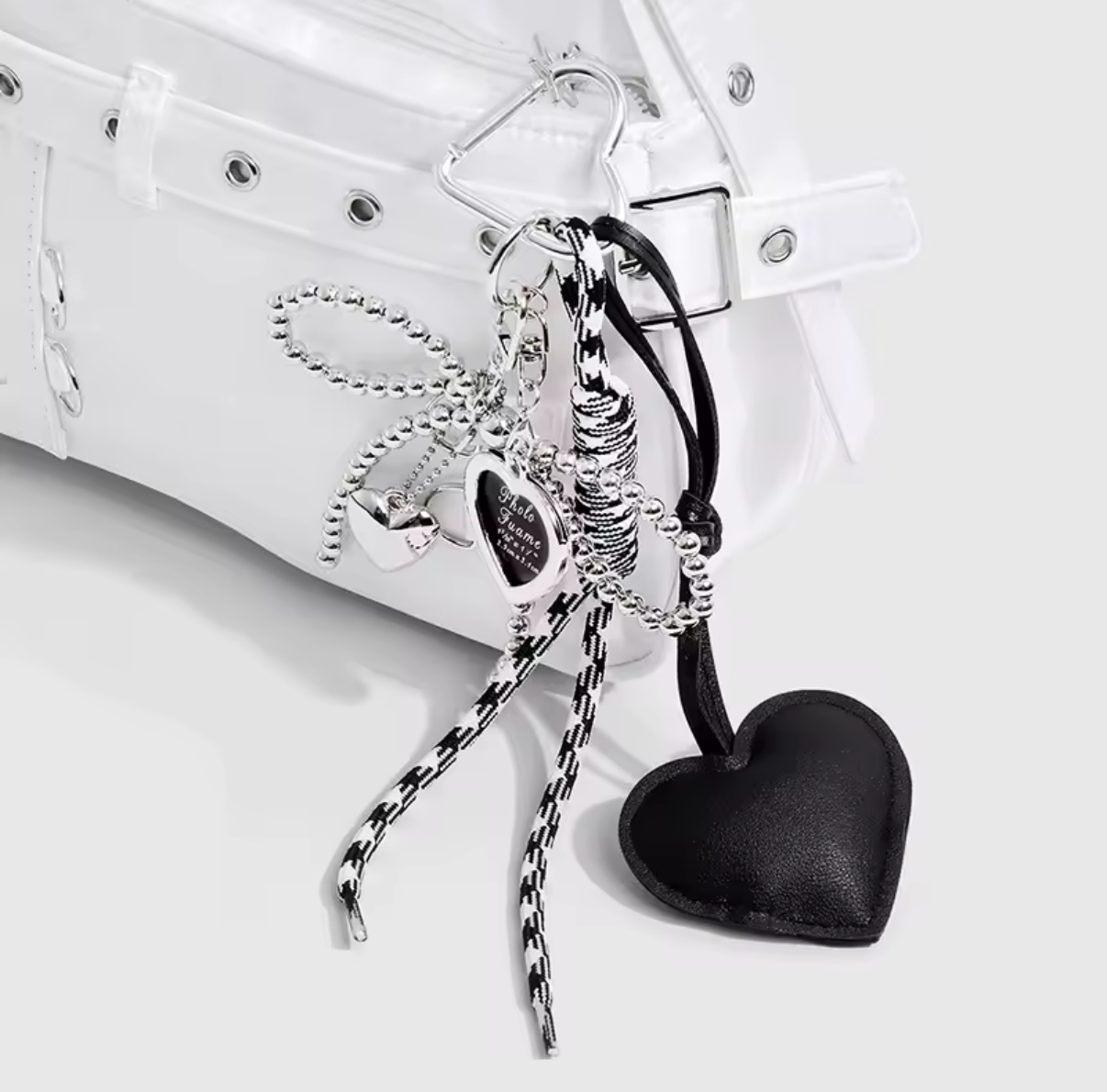 Heart Charm Keychain — Tassel Pendant Bag Charm