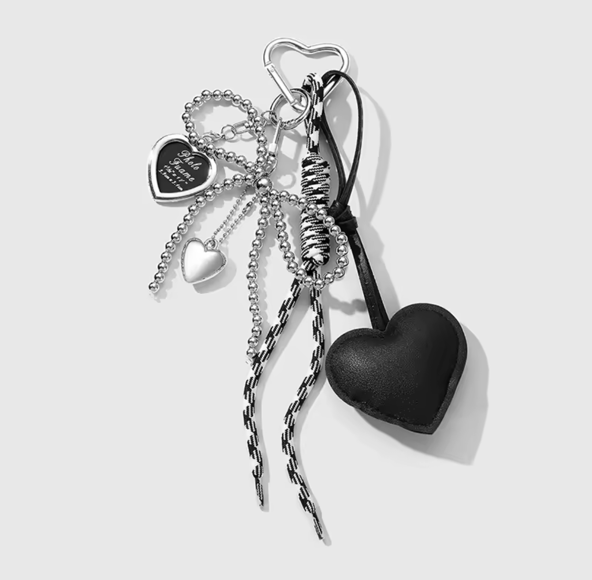 Heart Charm Keychain — Tassel Pendant Bag Charm