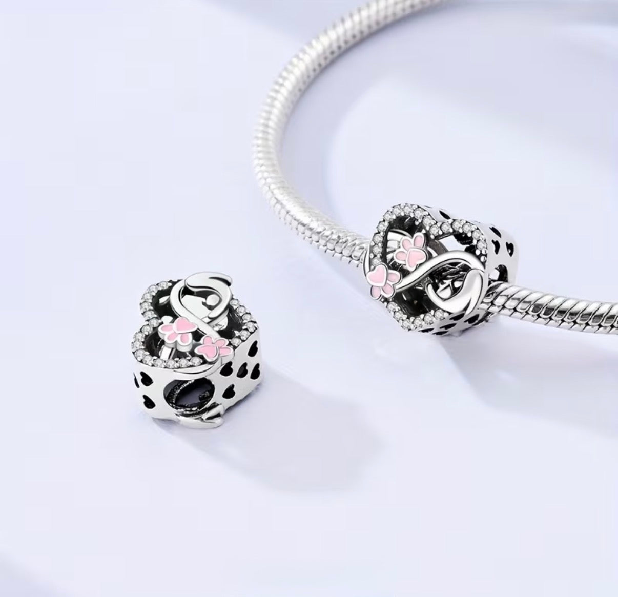 Cat Heart Charm