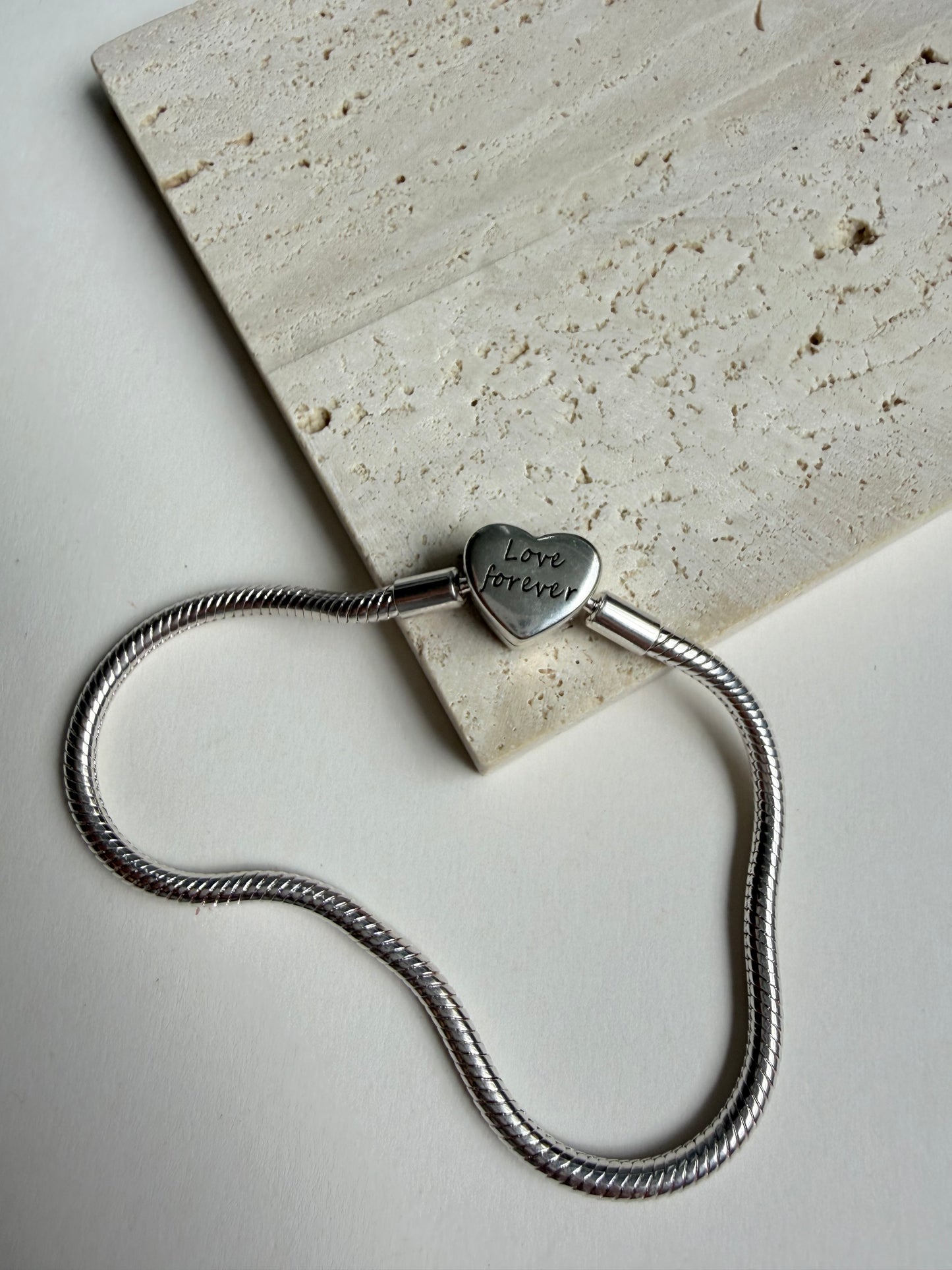 Bracelet sterling silver”Pinky Heart”
